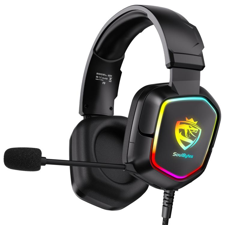 SoulBytes S21 Omni-directional Lightweight Memory Foam Ear Cushions Headset with Mic, Length: About 2m SoulBytes S21 Omni-directional Lightweight Memory Foam Ear Cushions Headset with Mic, Length: About 2m